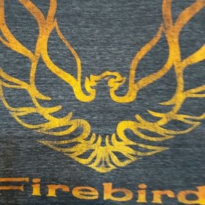 Gm official XL Firebird mens distressed t